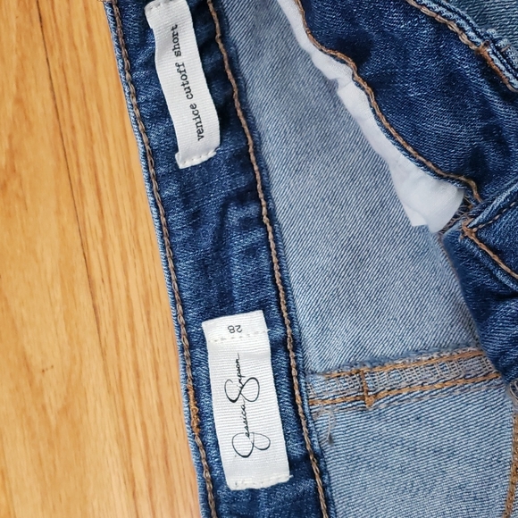 Jessica Simpson - Venice Cutoff Short Distressed High Rise Denim Jean 28 - Picture 6 of 11